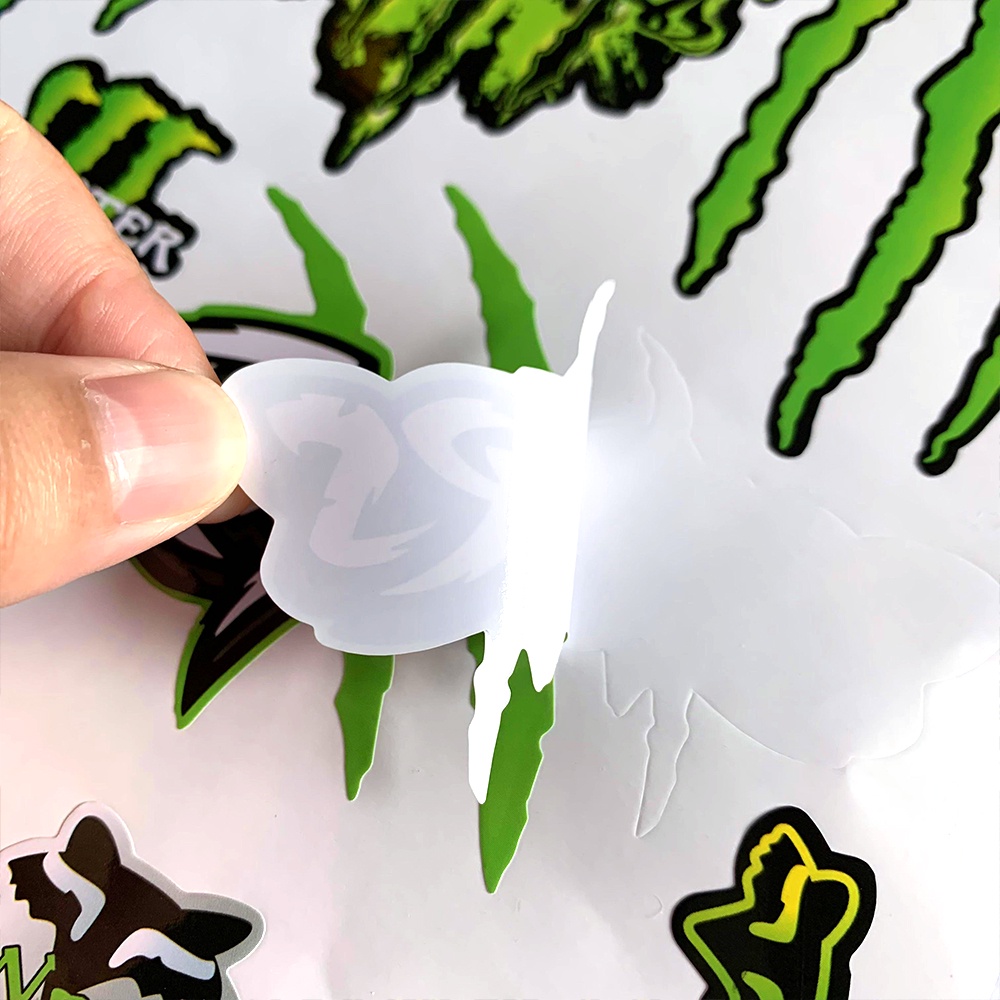 Stiker Film Anti Air Motif Monster Energy Untuk Helm Motor vespa