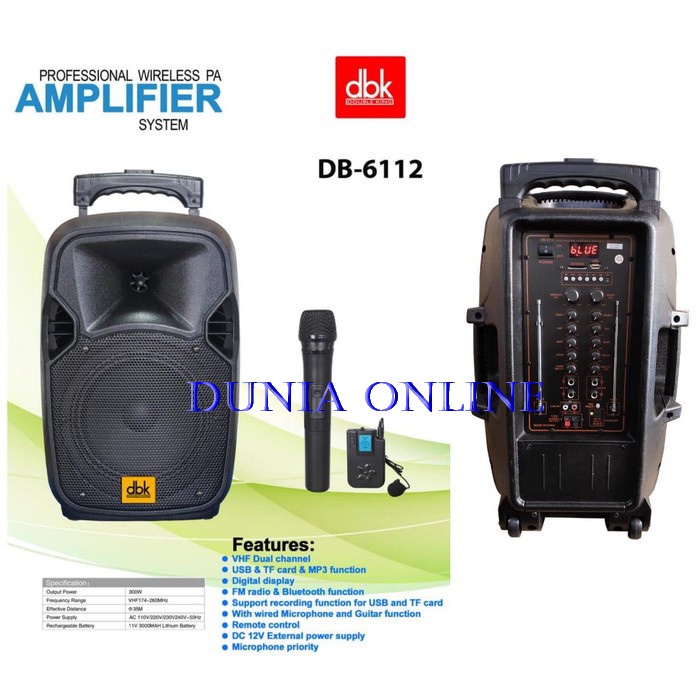 DBK DB 6112 SPEAKER AKTIF 12 INCH PORTABLE dbk db6112