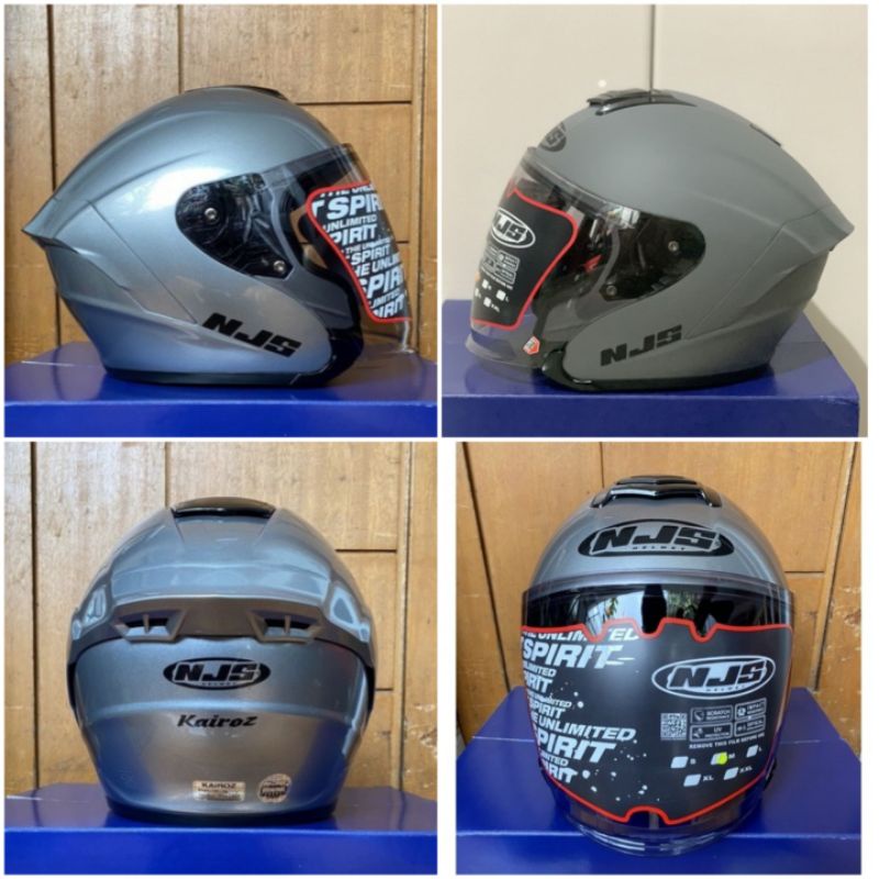 helm hall face njs kairoz silver Steel NJS KAIROZ SILVER ORIGINAL TERMURAH