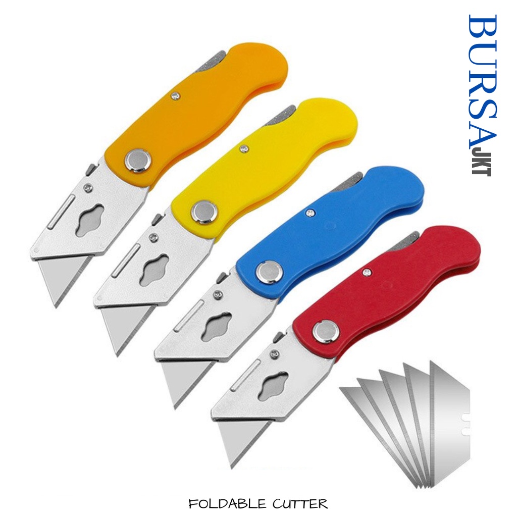 CUTTER LIPAT FOLDABLE CUTTER GYPSUM AKRILIK + TAMBAHAN MATA PISAU