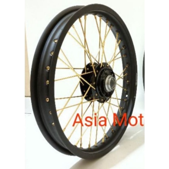 sepaket velg depan tromol rx king 185x18 jari2 gold