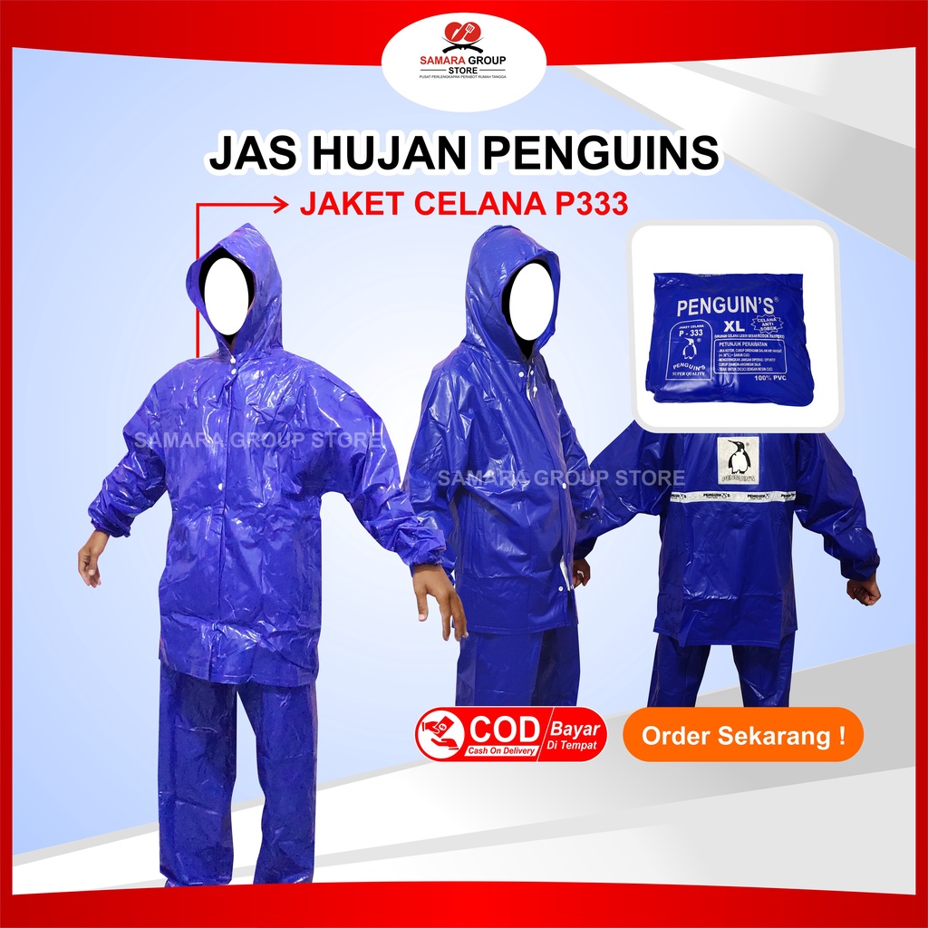 JAS HUJAN SETELAN JAKET CELANA PINGUIN