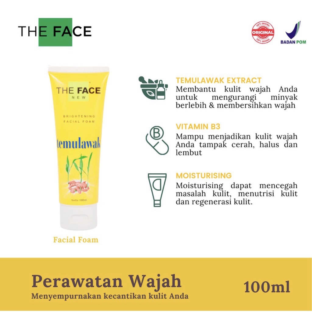 The Face Temulawak Day Night Cream - Brightening Soap - Facial Foam - Facial Wash - Toner - Serum (BPOM)