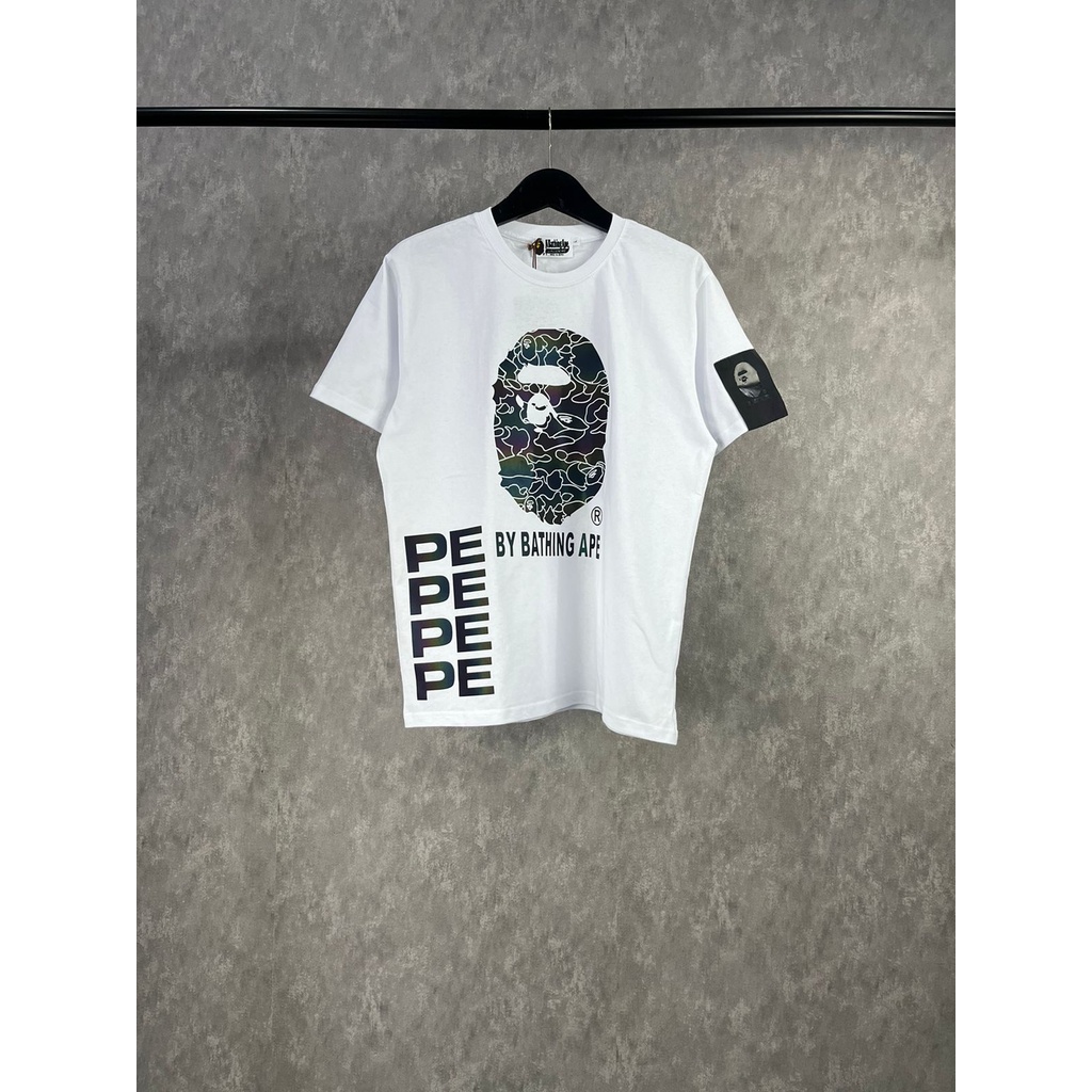 kaos bape reflective mirror / atasan hoodie bape import / tshirt bape reflective import / atasan kao