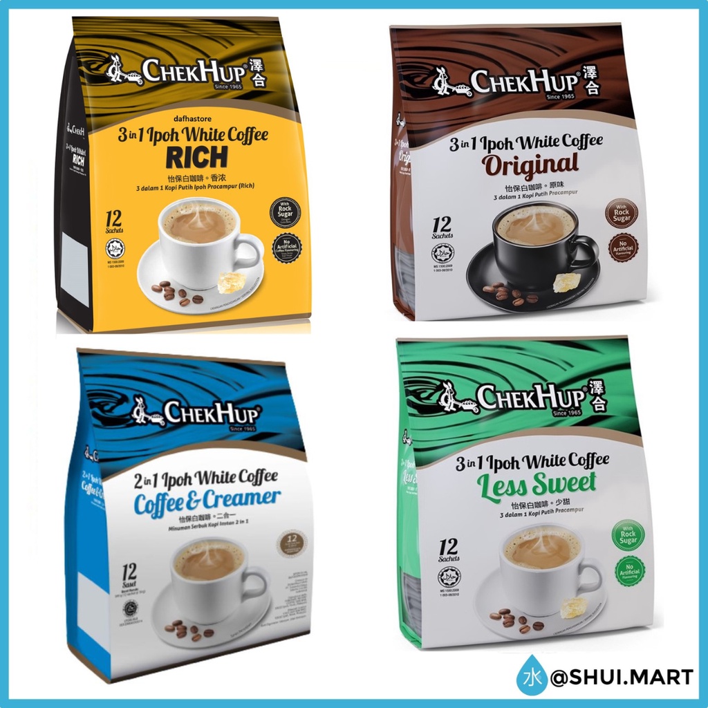 

CHEKHUP / CHEK HUP IPOH WHITE COFFEE INSTANT 2IN1 2 IN 1 NO SUGAR / 3IN1 3 IN 1 / KING / LESS SWEET