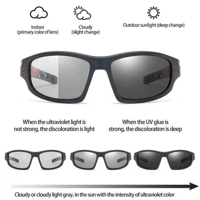 Kacamata Photocromic Polarized UV400 Kaca Mata Sunglasses Pria Wanita