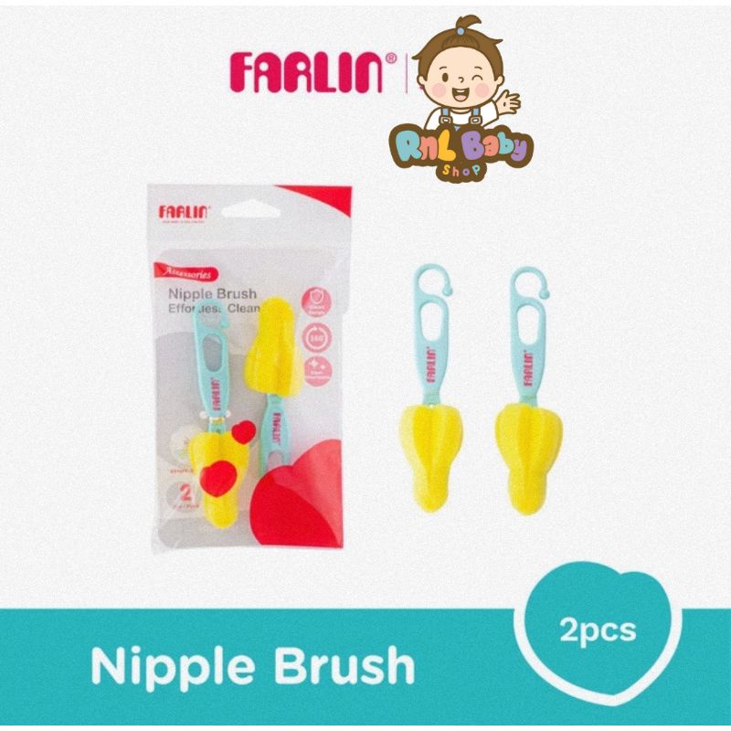 Farlin Nipple Brush - Sikat Dot Botol Susu Bayi