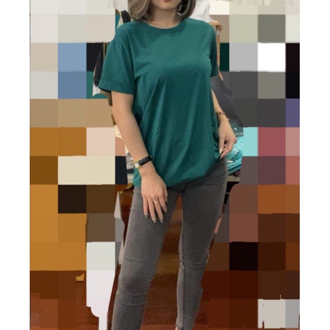 Kaos  wanita import lengan lipat Bangkok Cozy bahan katun super premium