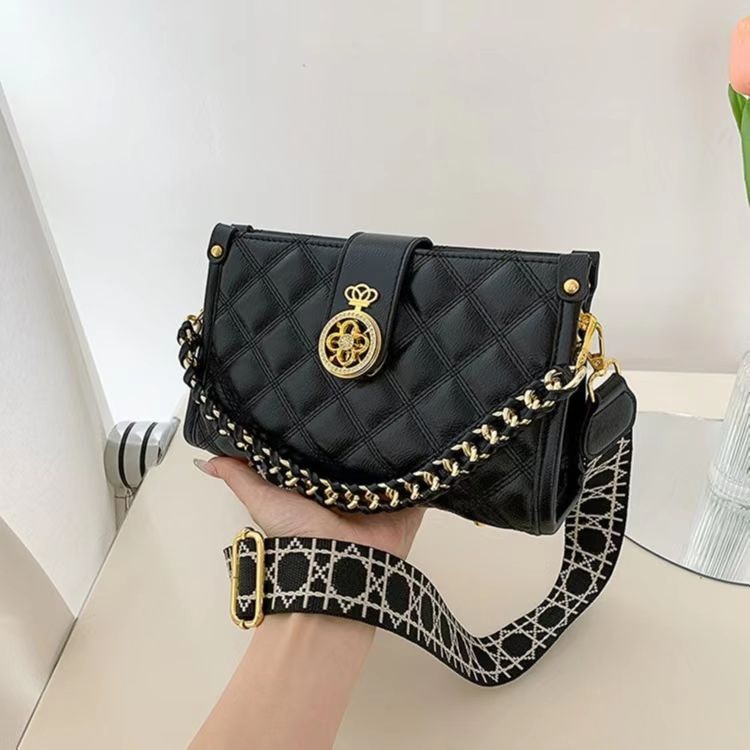 BJ61412 - BLACK/WHITE - TAS SLEMPANG WANITA FASHION IMPORT MODIS ELEGAN TERMURAH TERLARIS TERBARU BAGSTORE JAKARTA TAS BATAM ZC1412