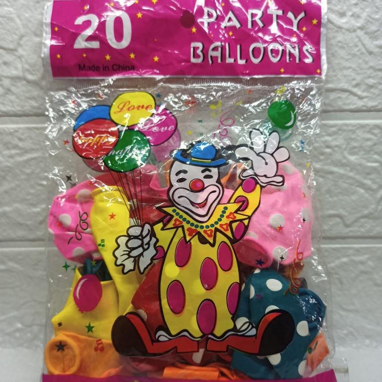 Balon Party Ballons Polkadot Isi 20 pcs