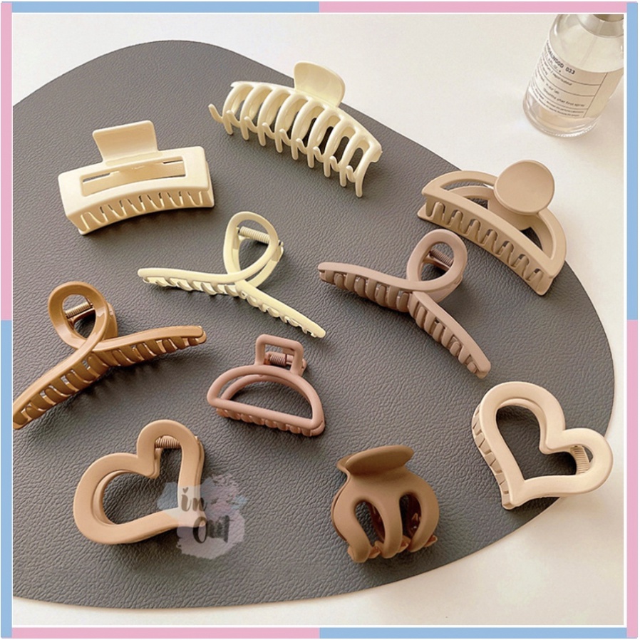Jedai Rambut warna pastel Choco Premium / Jepitan rambut Korea / Korean Hair claw / Jepit rambut plastik