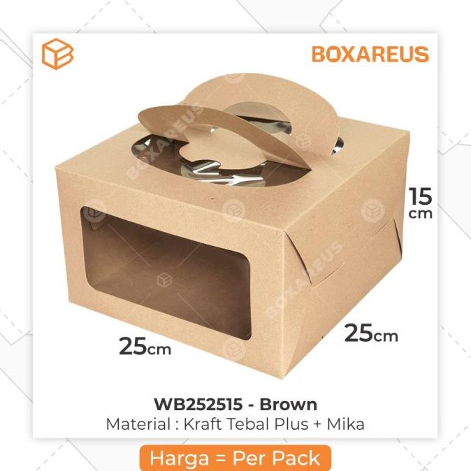 

Box Kue Dus Kotak Cake Packaging Kemasan Bolu Window Jendela| WB252515