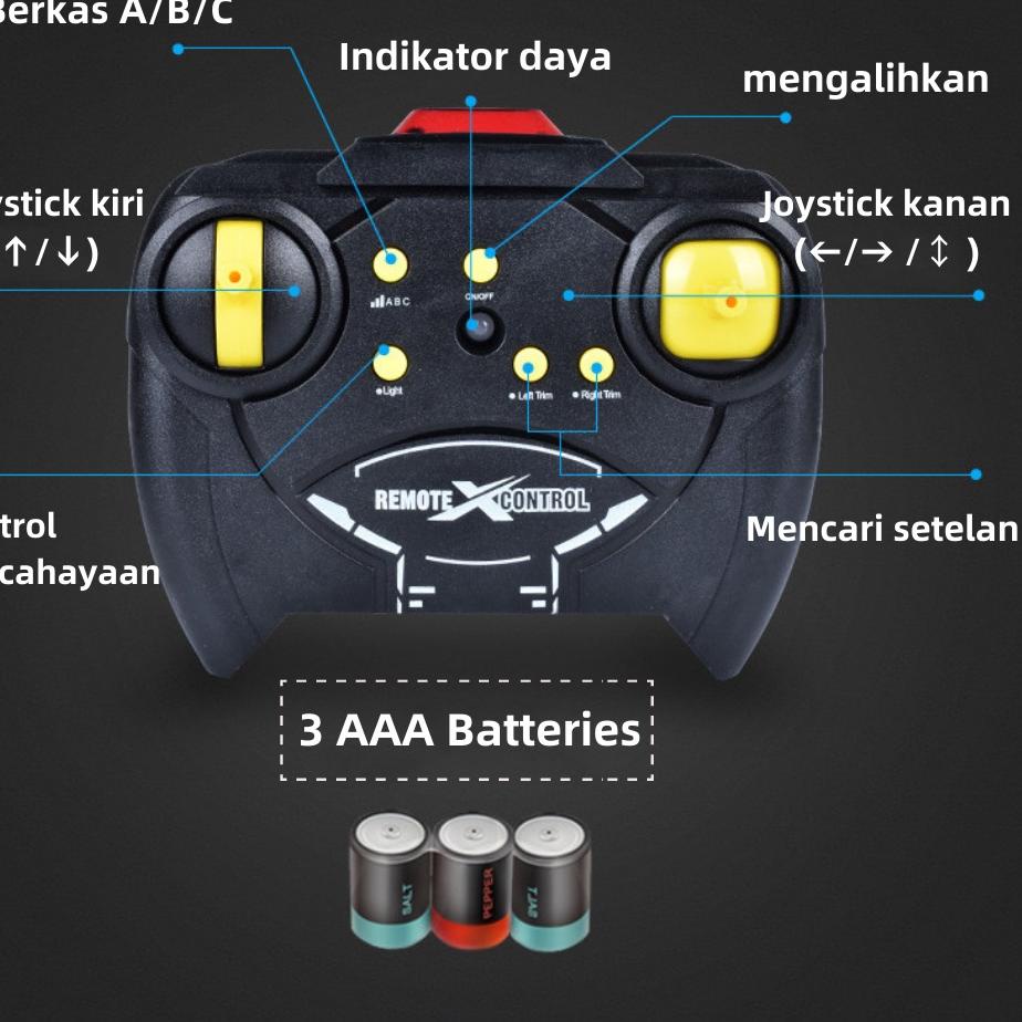 Top Produk.. Remote Control Drone Helicopter RC Toy Aircraft Induction Hovering USB Charge Control D