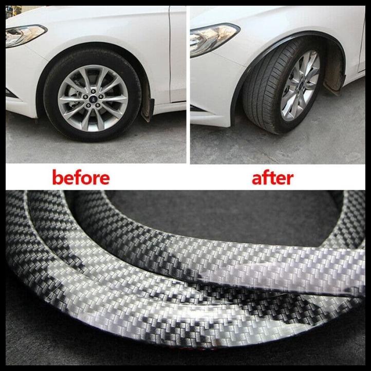 List Carbon 4D Over Fender (4 Pcs) | Lip Spakbor Ban Mobil Universal