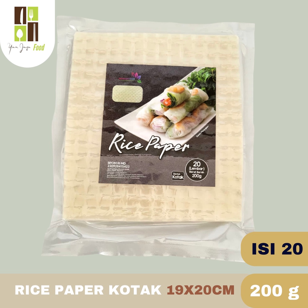 Rice Paper Kotak Kulit Transparant Lumpia Vietnam