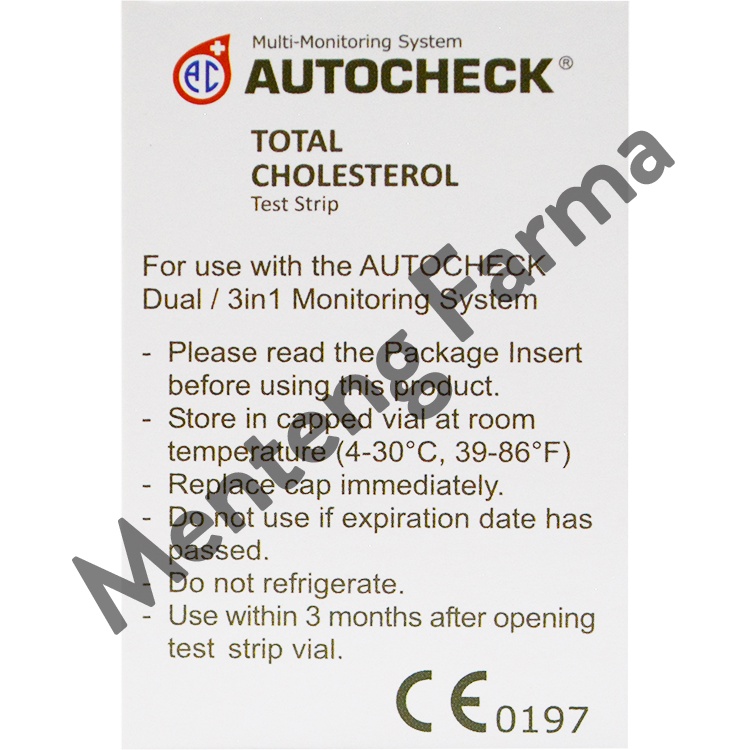 Strip Autocheck Cholesterol Isi 10 Strip - Alat Strip Tes Kolesterol