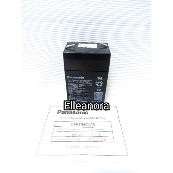 Aki Accu Lead Acid Battery Panasonic 6V 4.5Ah Original