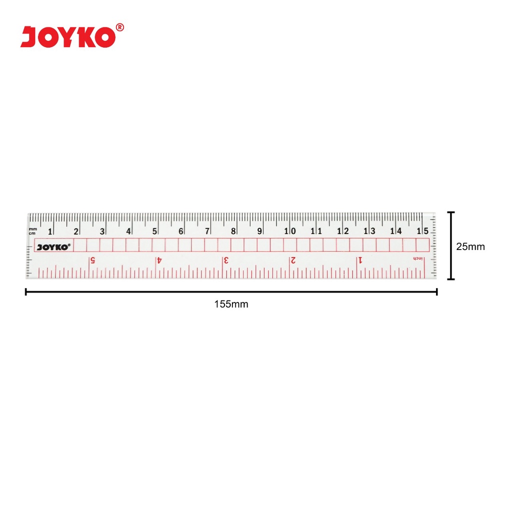 Joyko Ruler Set / 1 Set Penggaris Busur / Garisan Joyko / Alat Ukur