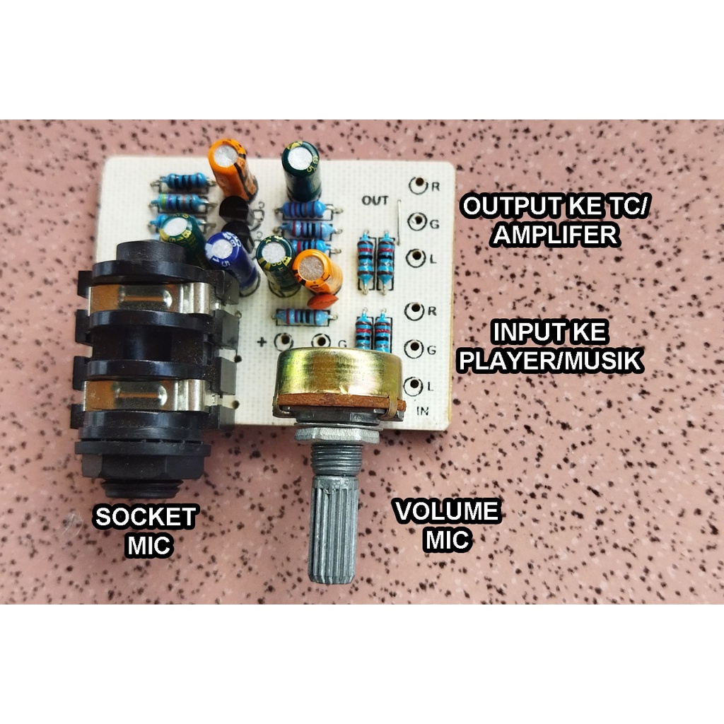 Pre Amp Mic Mini Karaoke 5v 6v 12v Suara Jernih Mudah Dirakit