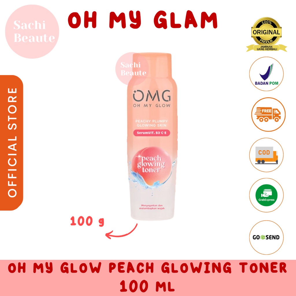 OMG OH MY GLOW Peach Glowing Toner 100 ml