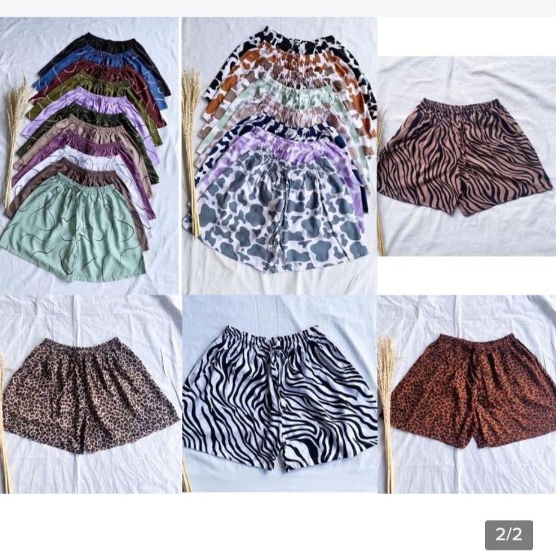 3PCS CELANA PENDEK MOTIF RANDOM