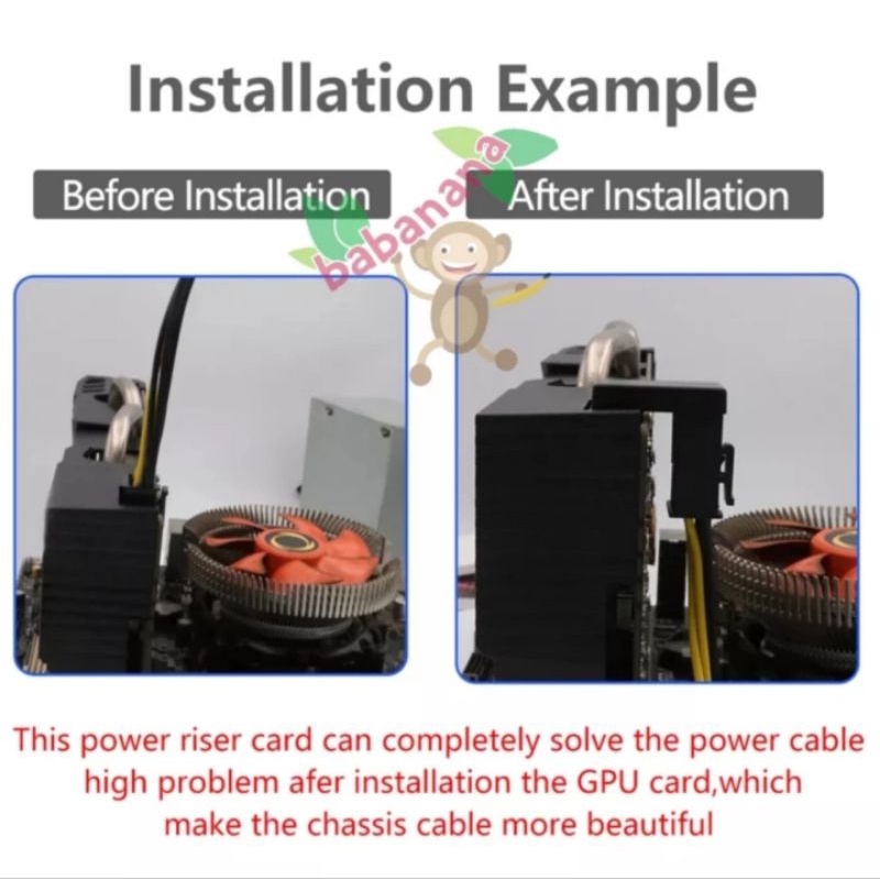 8 pin pcie GPU Elbow Reverse Premium version siku vga 90 degree