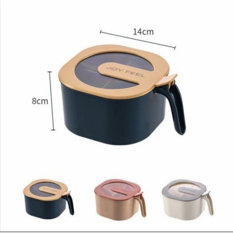 Bundara.id Pr-637 4 sekat simple wadah bumbu joyfeel dapur tempat bumbu 4 sekat berguna