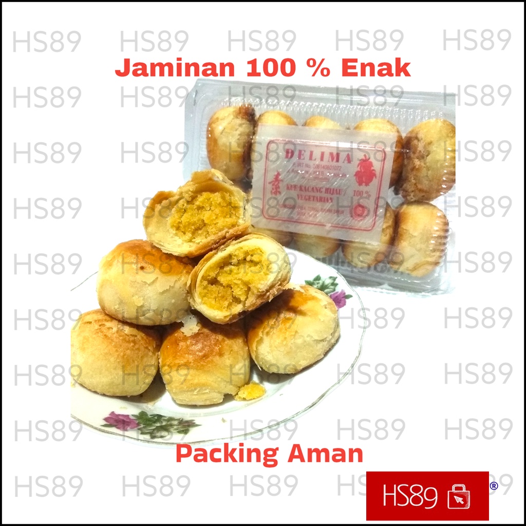 

Bakpia - Kue Kacang Hijau Vegetarian Delima asli Bengkalis isi 10pcs