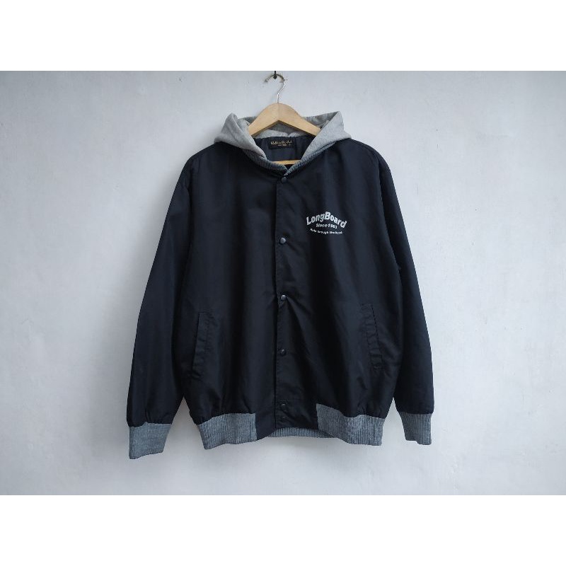 Reborn & Audi (Korean Brand) Oversize Nylon Varsity Jacket Size L