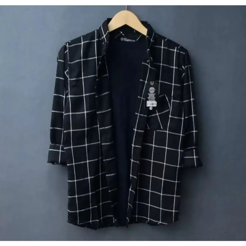 Kemeja Flanel Lengan Panjang Kotak kotak Unisex Best seller Premium