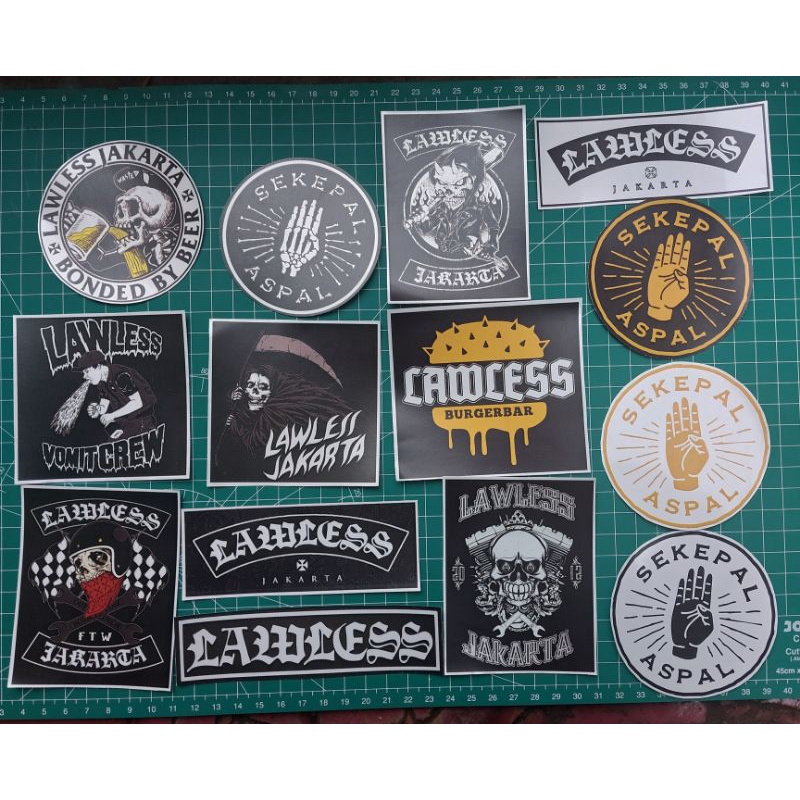 STIKER I LAWLESS JAKARTA & SEKEPAL ASPAL I BASIC & LAMINASI SATUAN