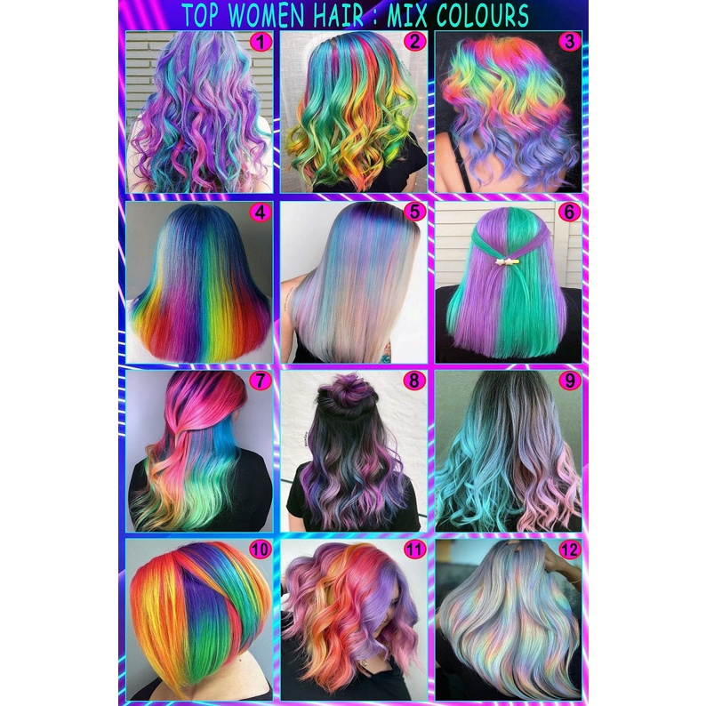 Poster Salon Terbaru  / Poster Warna Rambut Mix