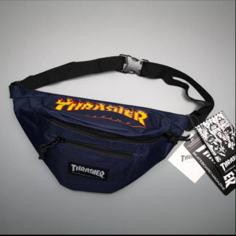 Waist bag Thrasher crossbody bag men / sling bag thrasher fllame logo retro casual