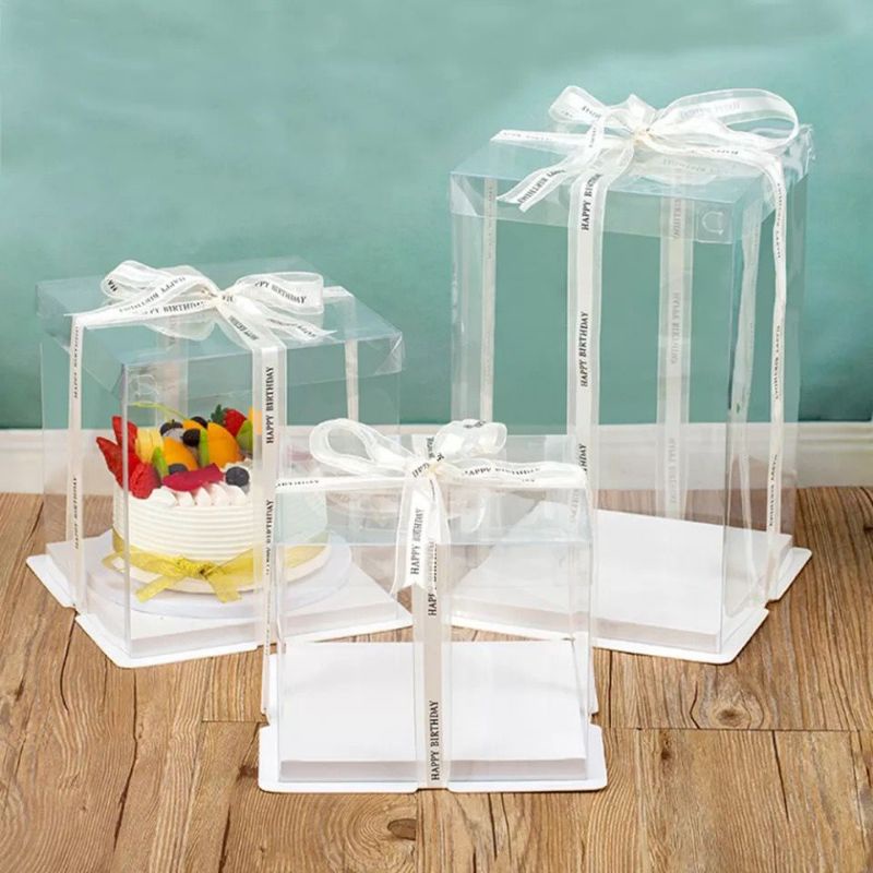 

CAKE MIKA BOX/BOX HAMPERS TUTUP TRANSPARANT/ PUTIH ALL VARIAN