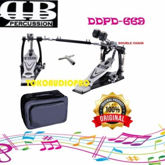 Double Pedal Drum Db Percusion Ddpd-669 Double Pedal Double Chain