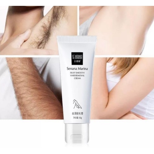 (UMU SUPPLIER) SENANA HAIR REMOVAL CREAM 60g FREE SEPATULA CREAM PERONTOK BULU