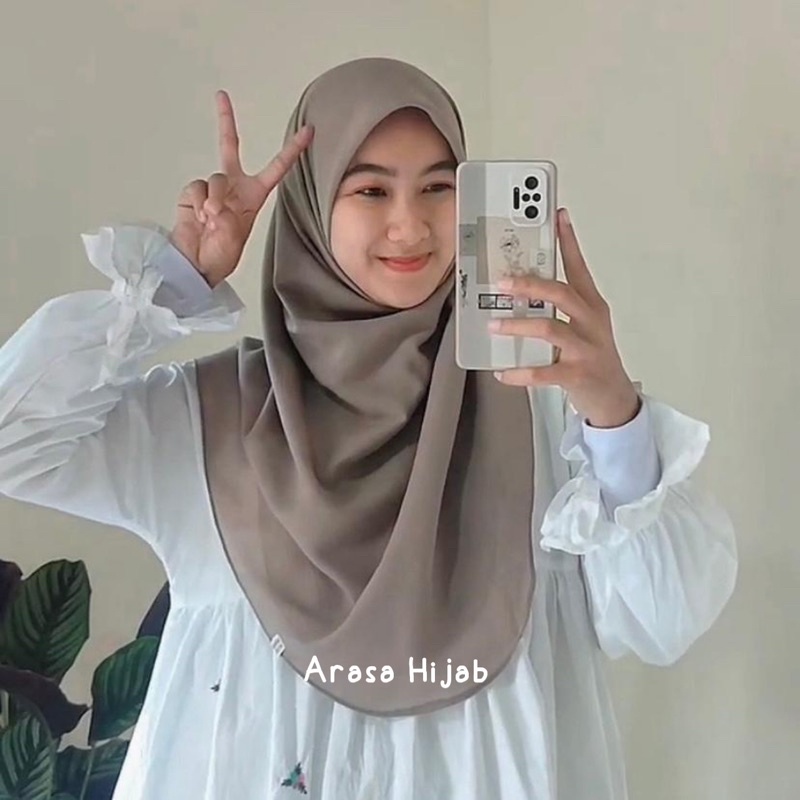 Aora Curve 120 &amp; 130cm Cotton Voile by Arasa Hijab• Bawal Curve • Segiempat Curve Syari • Hijab Malaysia • Segiempat Oval