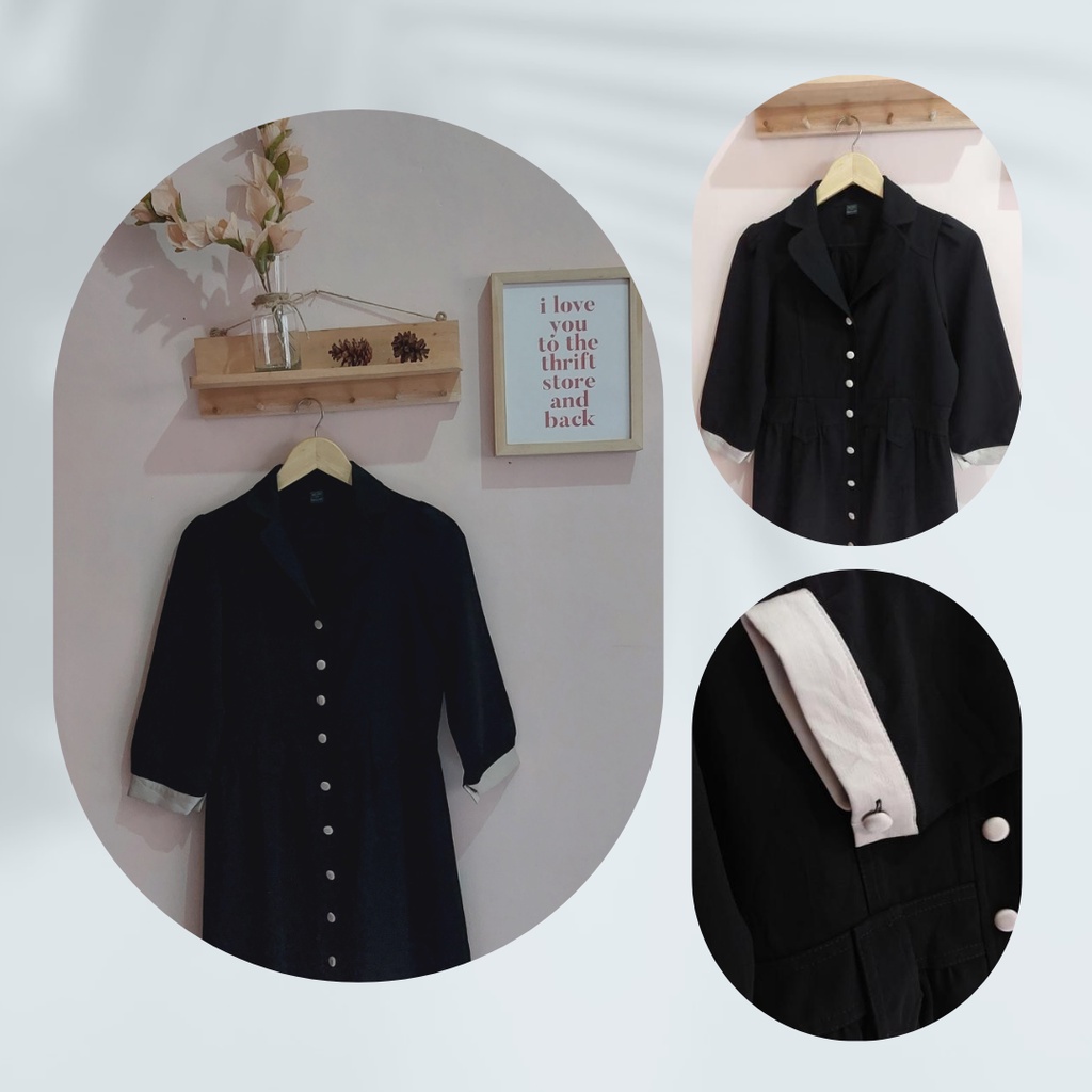 MIDI BLACK DRESS - KOREAN STYLE