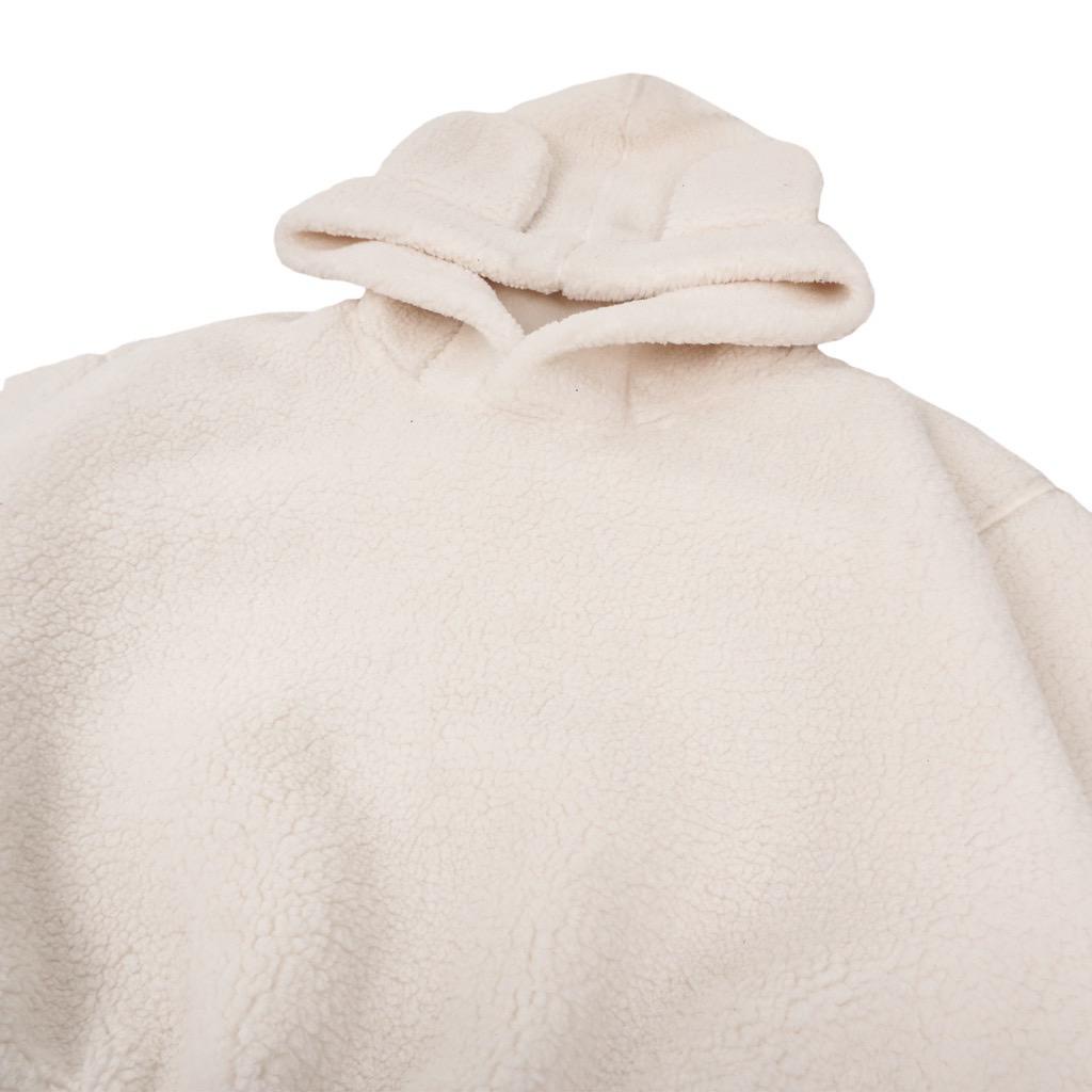 Sweater Hoodie Crop Cute Sherpa Bulu Domba