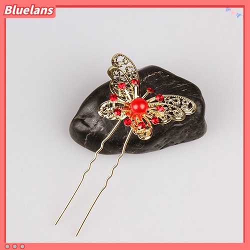 Bluelans 6pcs Jepit Rambut Bentuk U Desain Kupu-Kupu Untuk Aksesoris Pesta Pernikahan