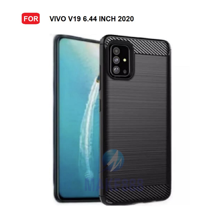 CASE SLIM FIT CARBON IPAKY VIVO V19 SOFTCASE - GA