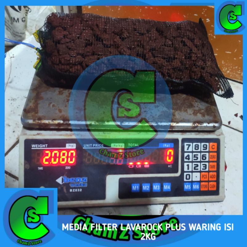 lavarock media filter plus waring isi 2kg / lavarock media filter / filter kolam