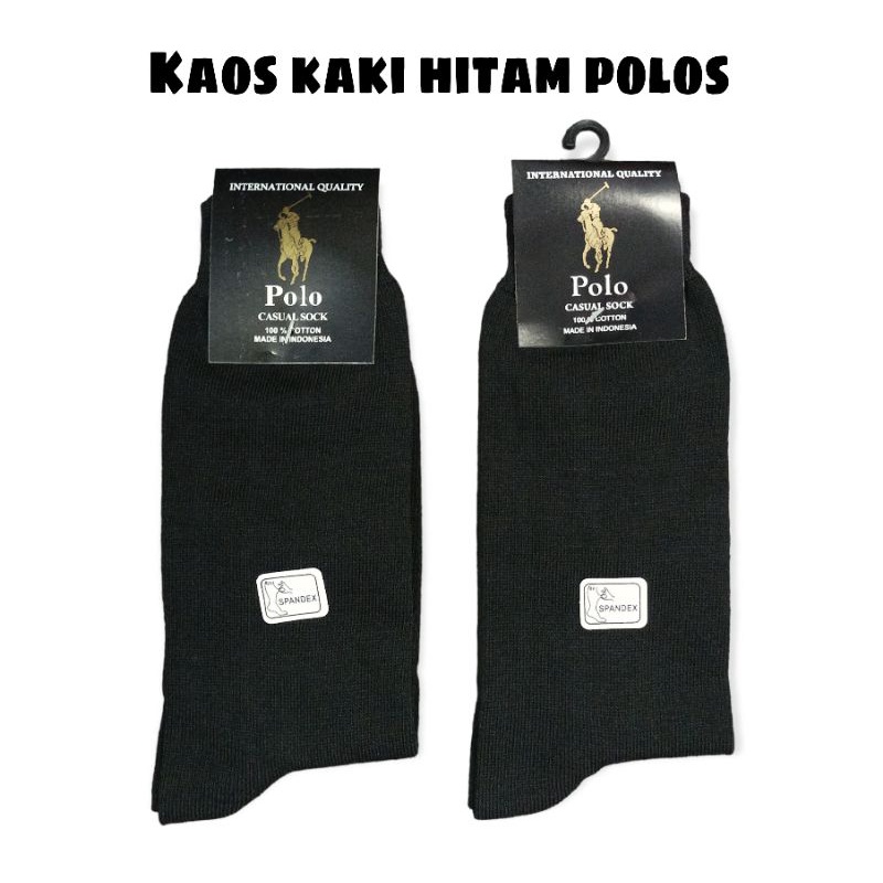 1 Lusin Kaos Kaki Hitam Polos Dewasa || Kaos Kaki Kerja Pria || Kaos Kaki Kantoran Panjang