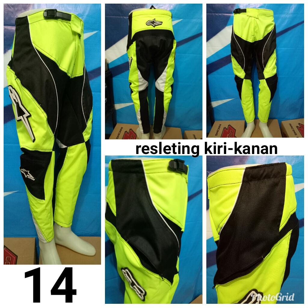 CELANA CROSS TRAIL Celana Cross - Celana Trail - Celana Enduro - Celana Gastrack Adventure - Bahan Condura Berkualitas - Celana motor cross - Celana trabas bahan condura  TERLARIS -  Colour stabilo hitam