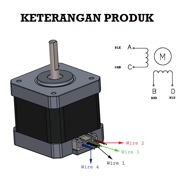 [HAEBOT] Nema 23 57 Mikro Stepper Motor 57 mm 76mm 8mm CNC Motor Bekas 3D Printer Slider Mekanik Gerak DC 2A 2.5A Dinamo Induksi Mesin Router Engraver Laser Axis Slider Stepping Drawing