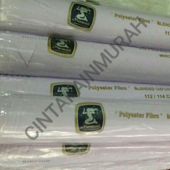 kain Oxford Duyung Mermaid Putih