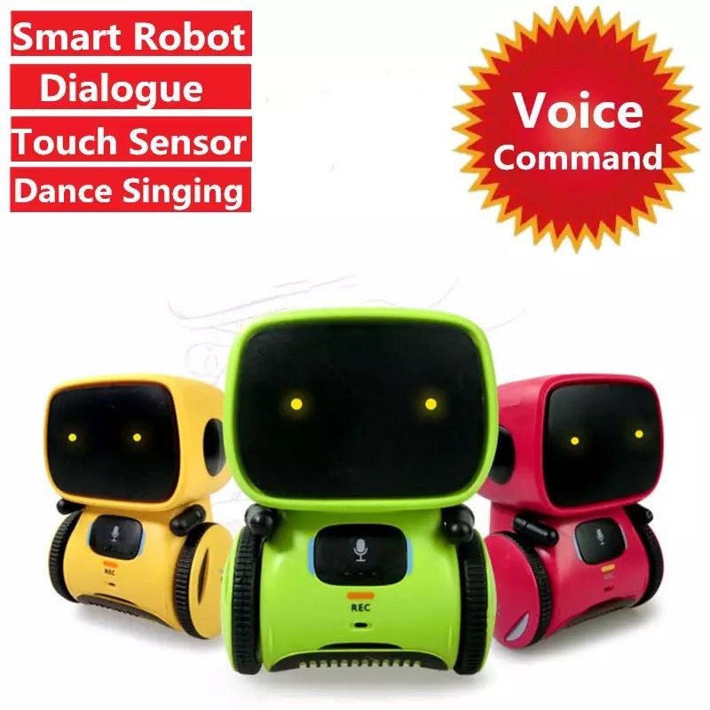 Mainan Robot Pintar Interaktif Elektrik Sensor Sentuh + Suara + Menyanyi + Dan Menari AT SMART ROBOT