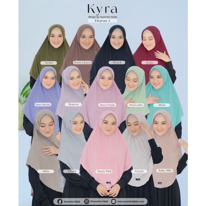 Kerudung Instan Kerudung Bergo Bergo Instan  Kyra