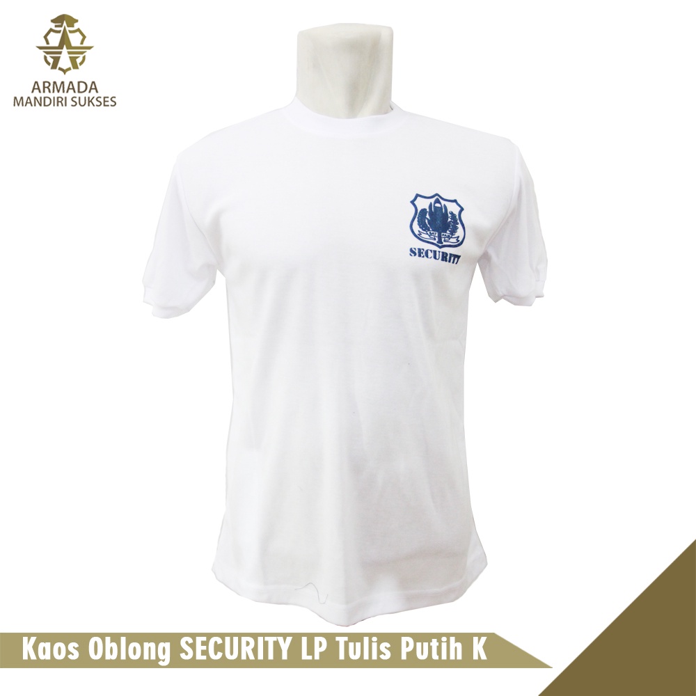 Kaos Security Logo Putih - Kaos Security Putih Logo