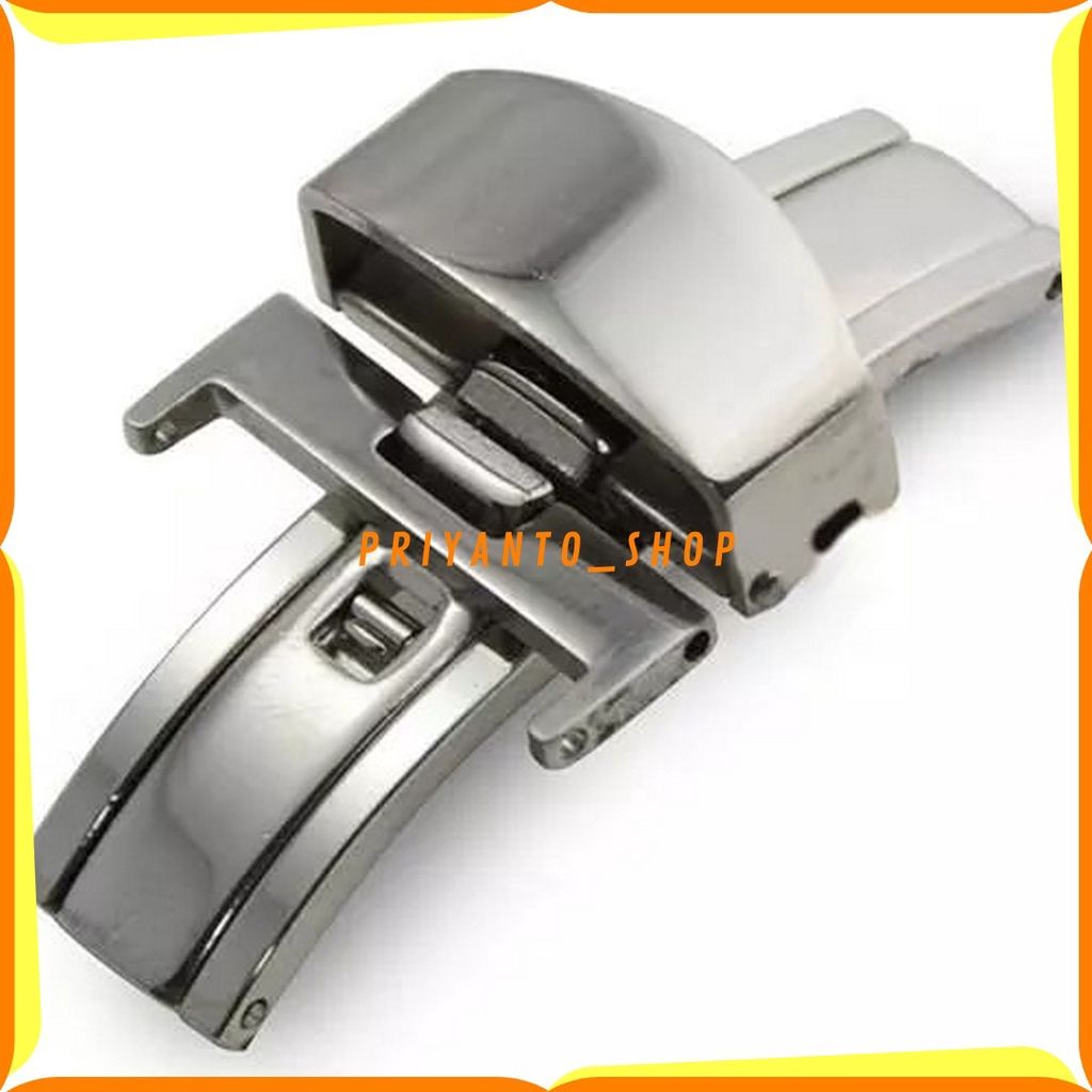 Buckle Claps Jam Tangan Butterfly Kupu-kupu Stainless Watch Buckle 18mm 20mm 22mm